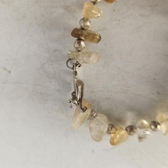 Handmade Citrine and‎ Sterling bracelet - Picture 3 of 4